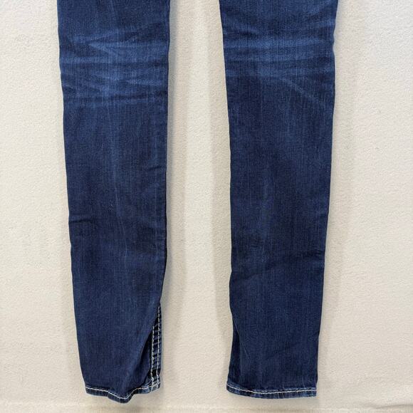 Rock Revival Jeans Women's 25 (2) Dark Blue Silana Embellished Western Bling - Picture 5 of 16